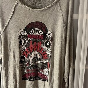 Free People X Led Zeppelin Rock and Roll Summer Night Sweatshirt Women’s Large